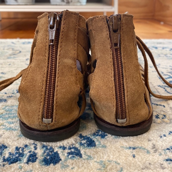 Free People Wrap around Suede Sandals - Picture 3 of 4